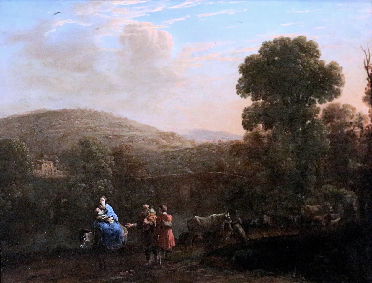 Lorrain - Fuite en Egypte. Flykten till Egypten. vers 1640. Strasbourg av Claude Lorrain