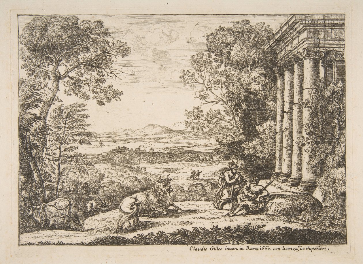 Merkurius och Argus, 1662. av Claude Lorrain