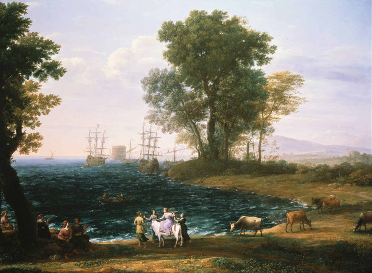 Våldtäkt på Europa av Claude Lorrain
