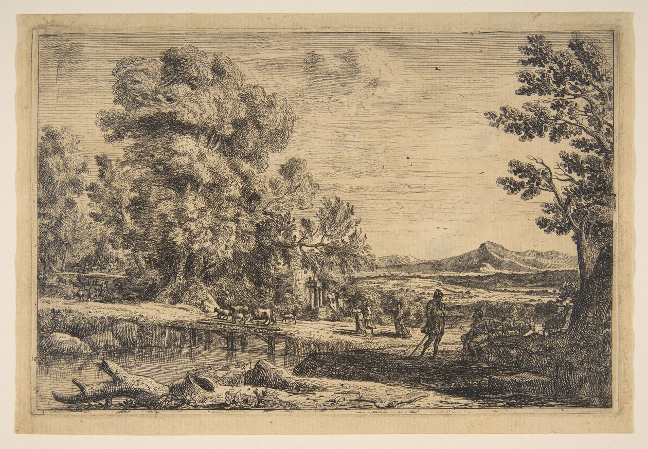 Rebecca och Eliezer, ca. 1638-41. av Claude Lorrain