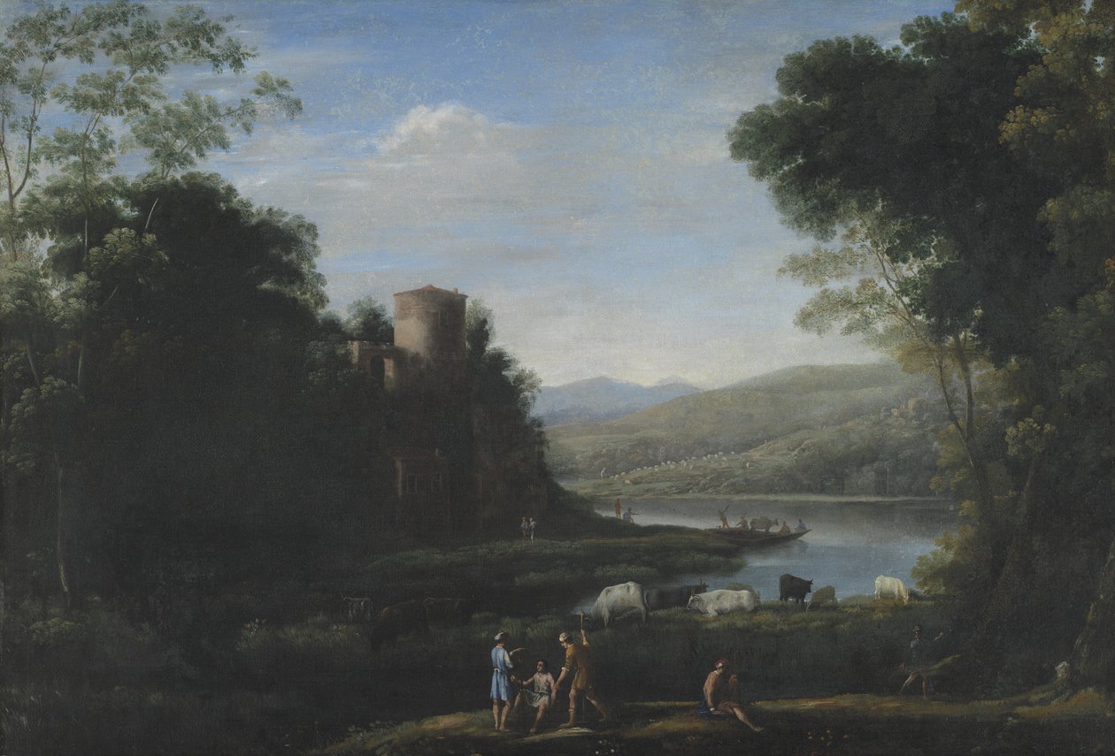 Flodlandskap med herdar av Claude Lorrain
