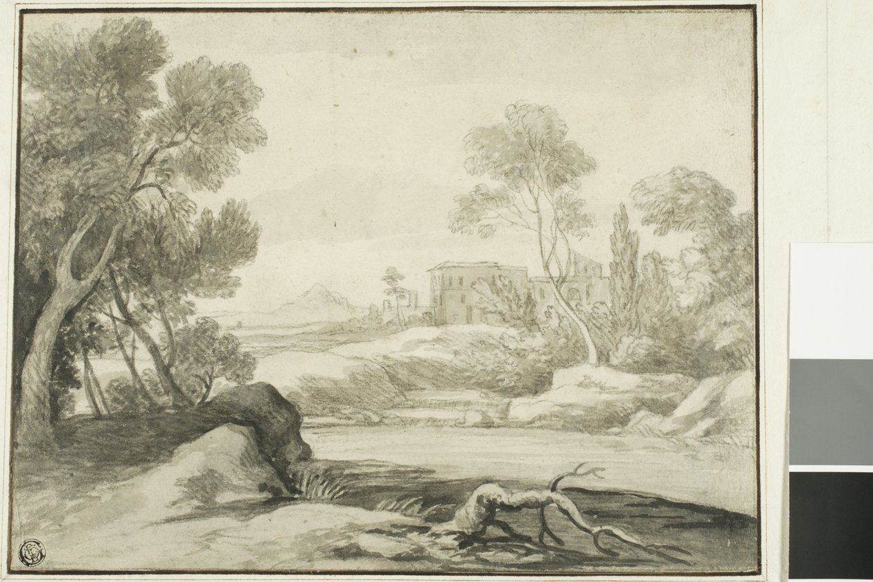 River Scene av Claude Lorrain