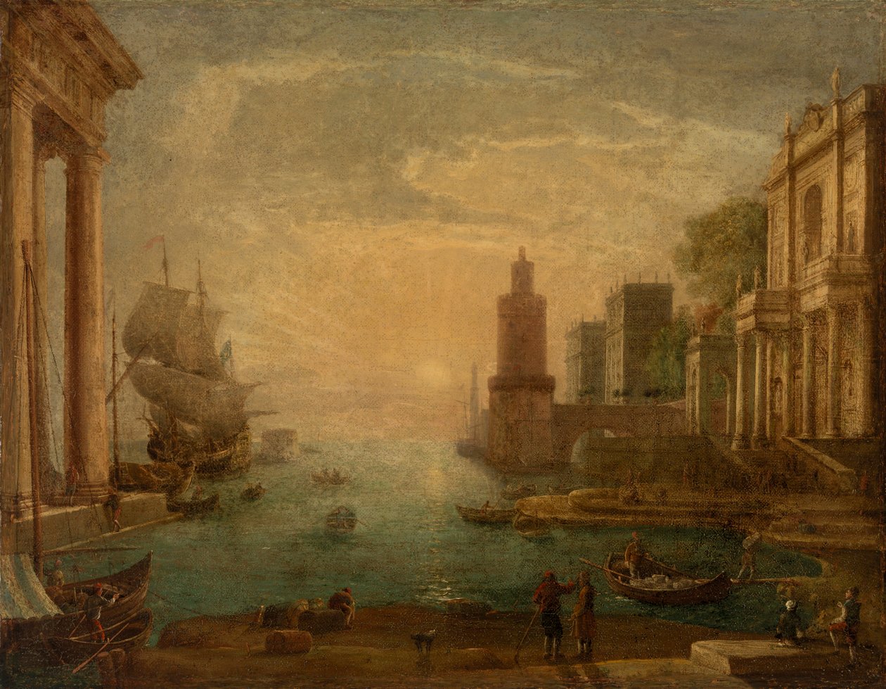 Havshamn med Ulysses som återställer Chryseis till sin far Chryses av Claude Lorrain