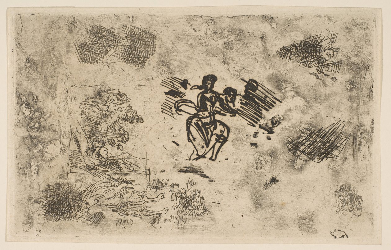 Sittande kvinna och andra skisser, ca. 1630-33. av Claude Lorrain