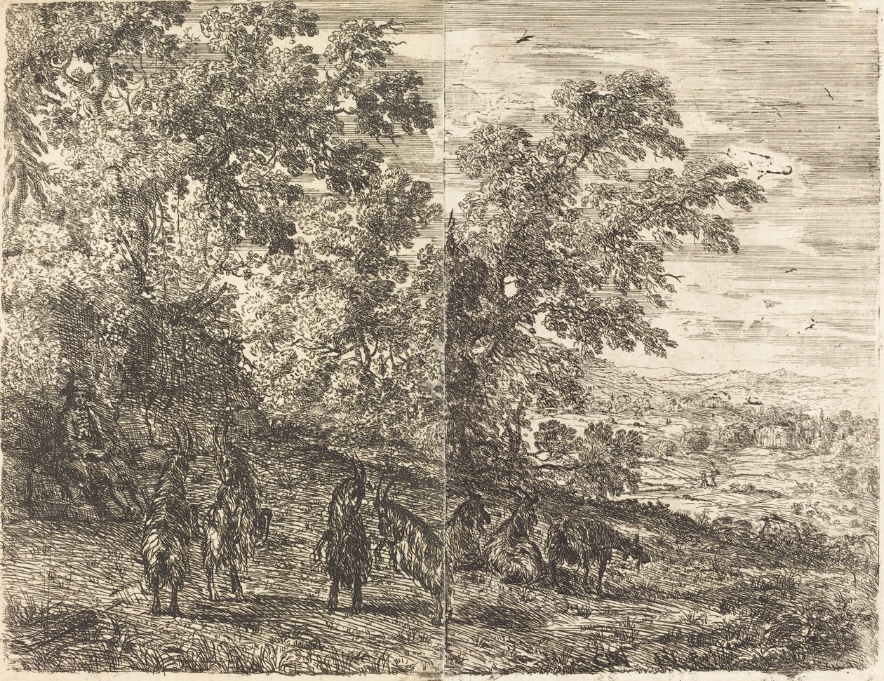 Herde med getter (Les chèvres) av Claude Lorrain