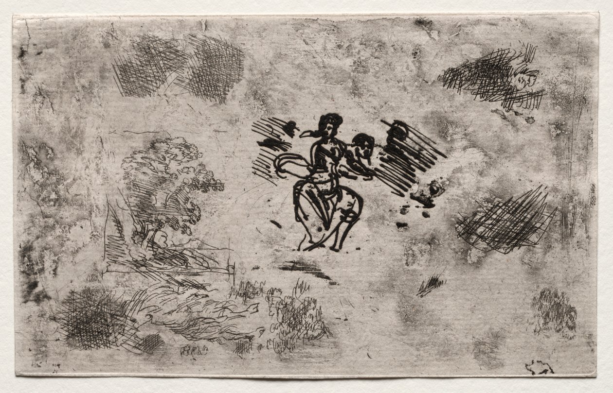 Studie av en sittande kvinna och andra skisser av Claude Lorrain