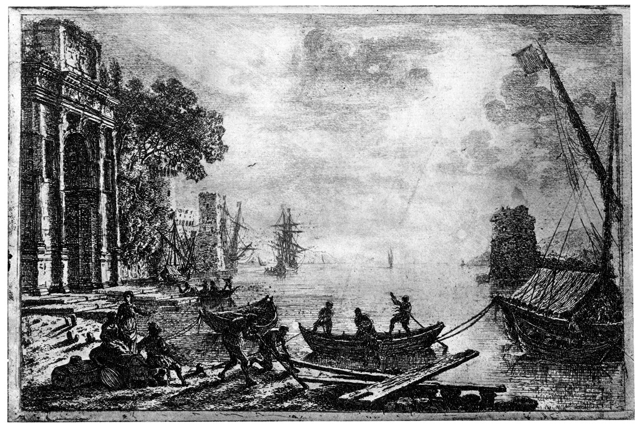Solnedgång, c1620-1680 1924 av Claude Lorrain