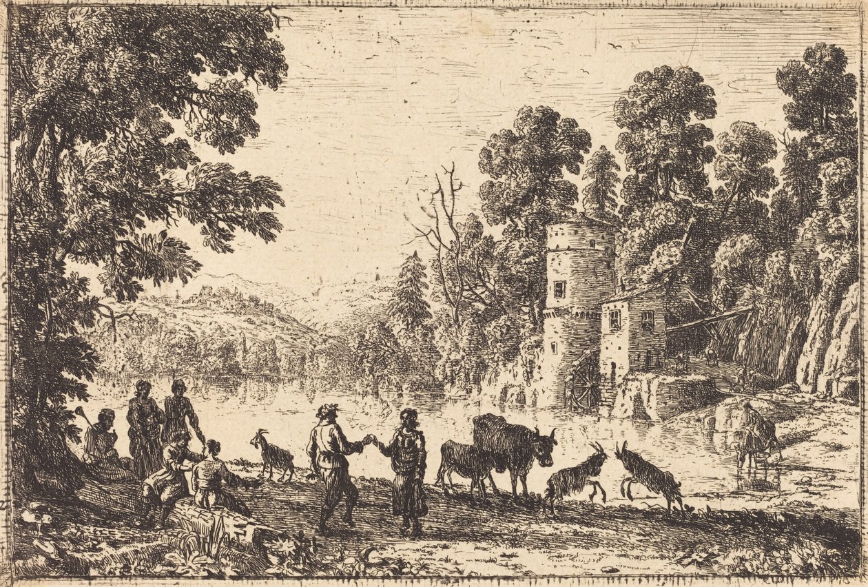 Dansen på flodstranden av Claude Lorrain