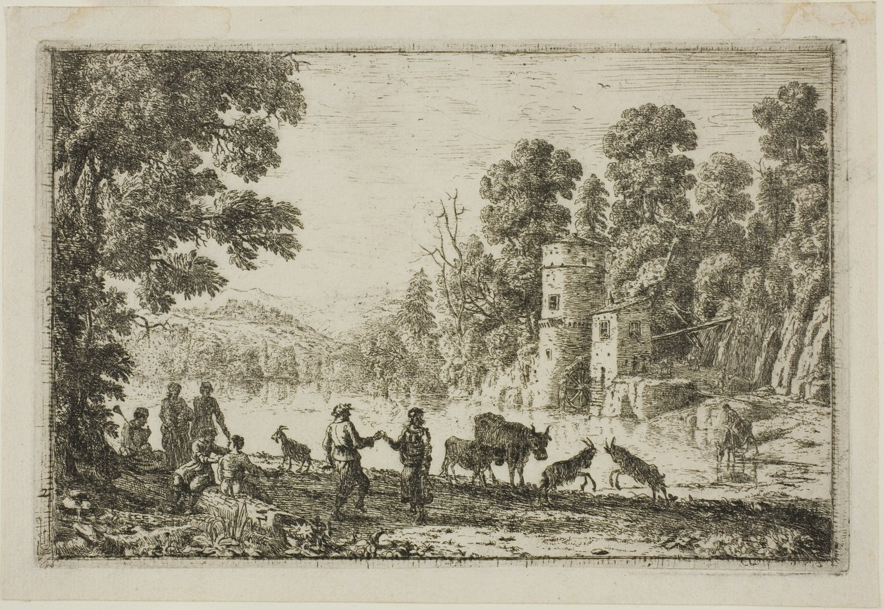 Dansen på flodstranden av Claude Lorrain