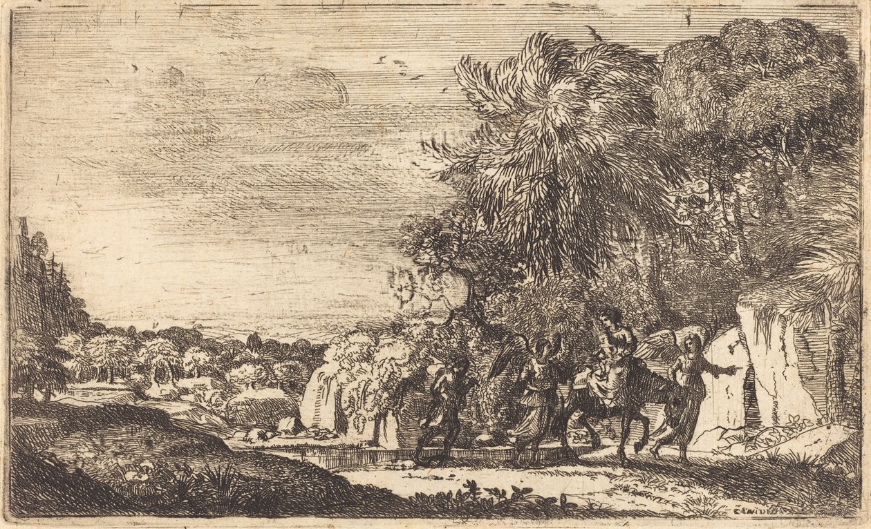 Flygningen till Egypten (La fuite en Egypte) av Claude Lorrain