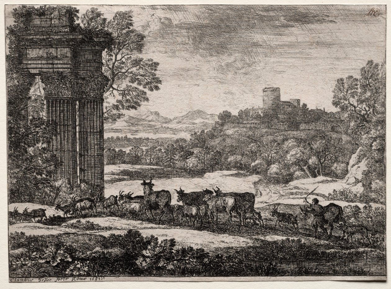 Flocken återvänder i stormigt väder, 1651. av Claude Lorrain