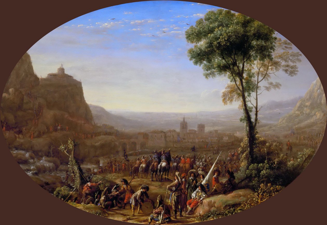 The Pass of Susa taget av Ludvig XIII 1629, ca 1631. av Claude Lorrain