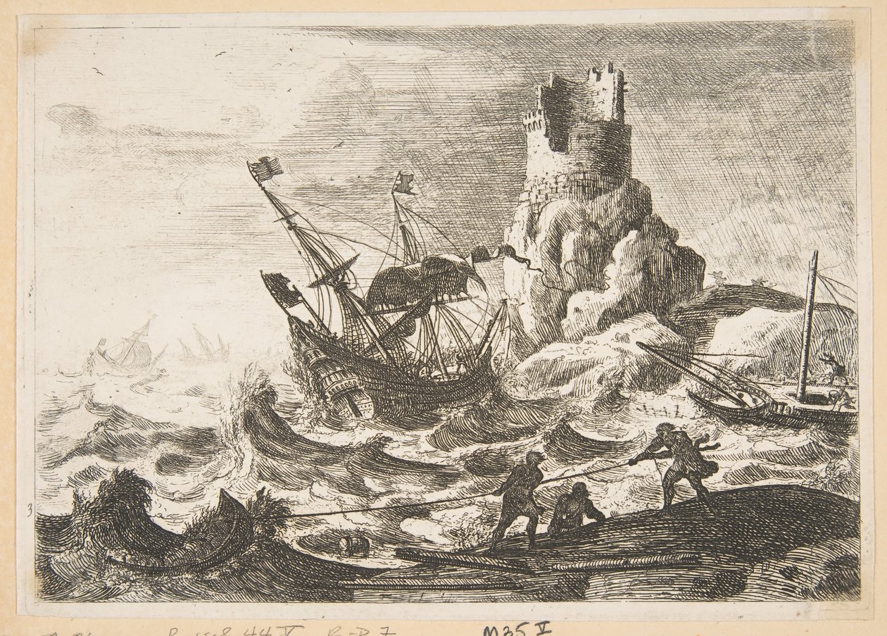 Skeppsvraket, ca. 1638-41. av Claude Lorrain
