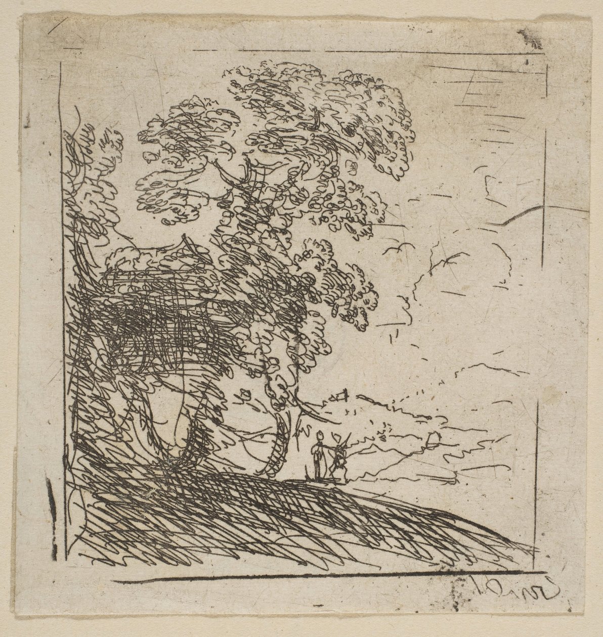 The Two Landscapes Right Tree, ca. 1630. av Claude Lorrain