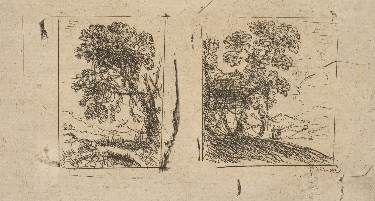 De två landskapen, ca. 1630. av Claude Lorrain
