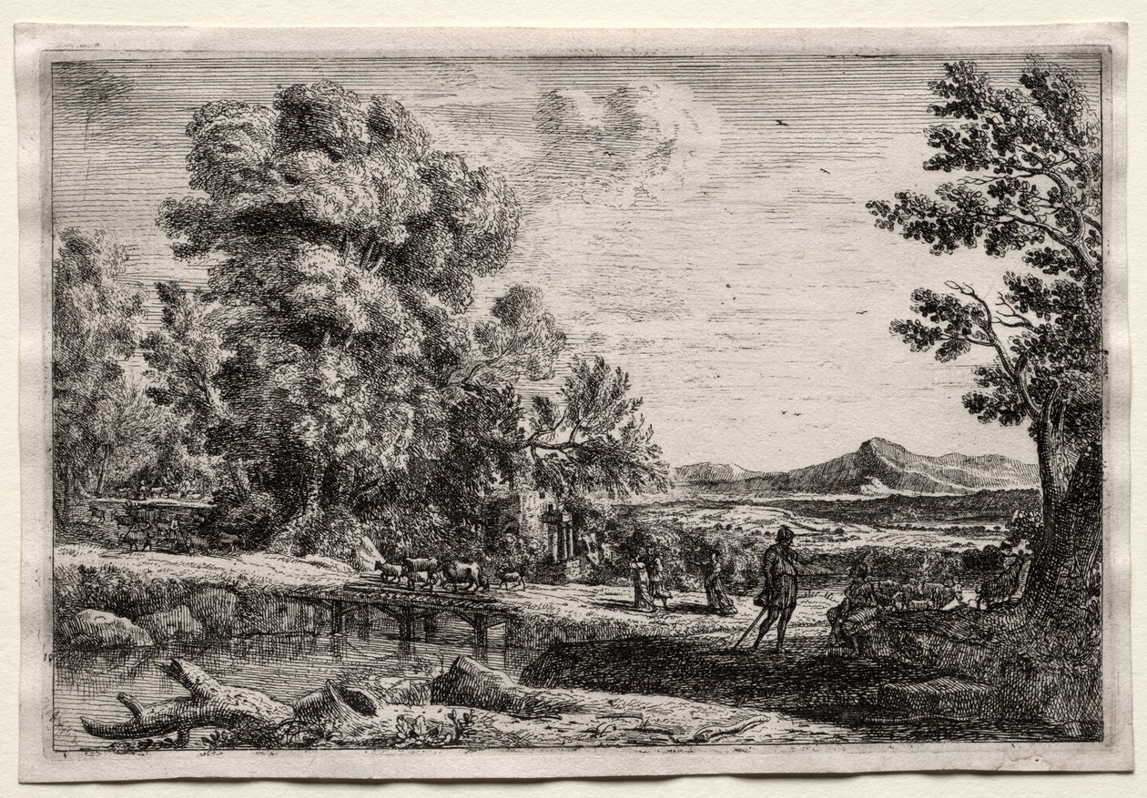 Träbron. av Claude Lorrain