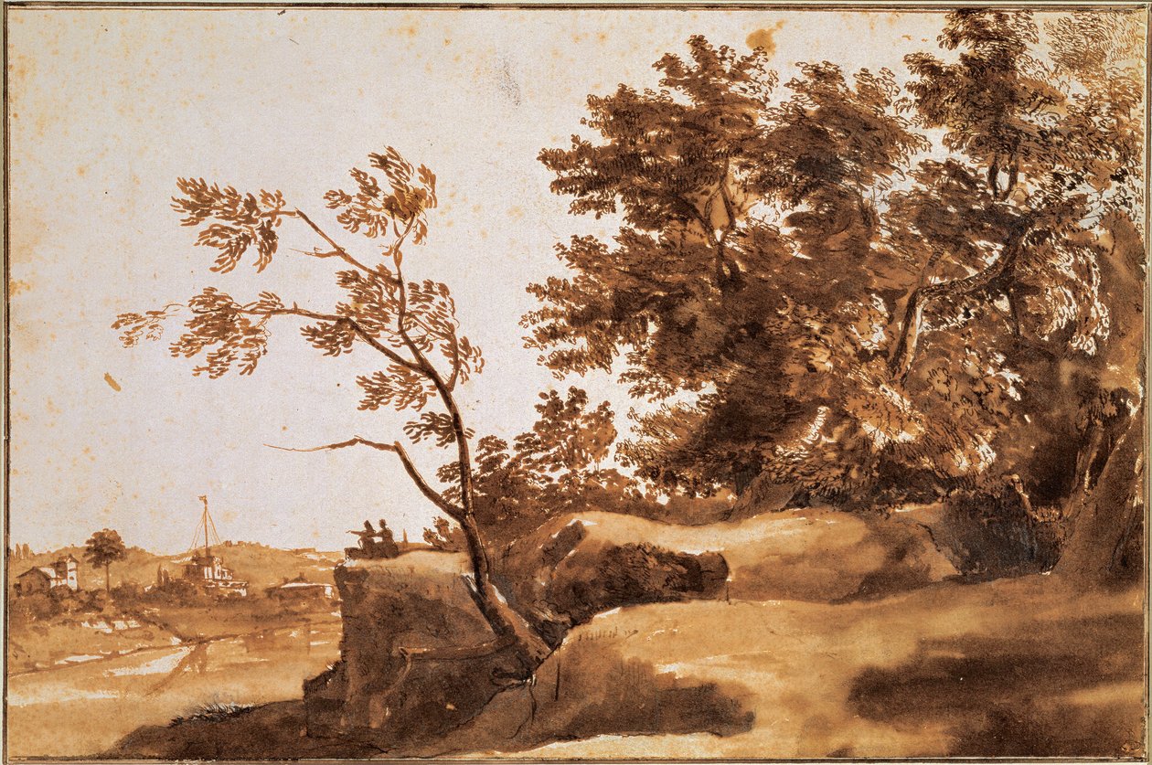 Tiberlandskapet med Castel Sant