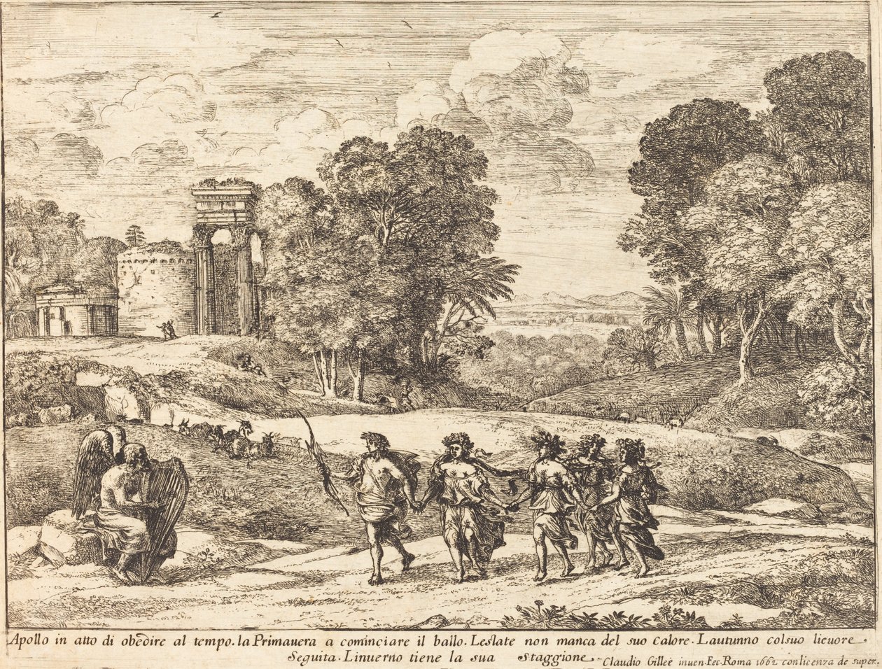 Tid, Apollo och årstiderna av Claude Lorrain