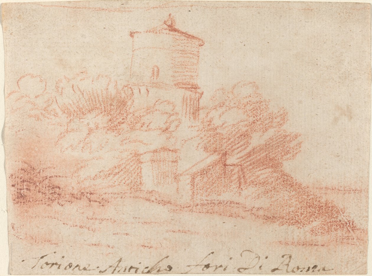 Forntida Forum Romanum Tower av Claude Lorrain