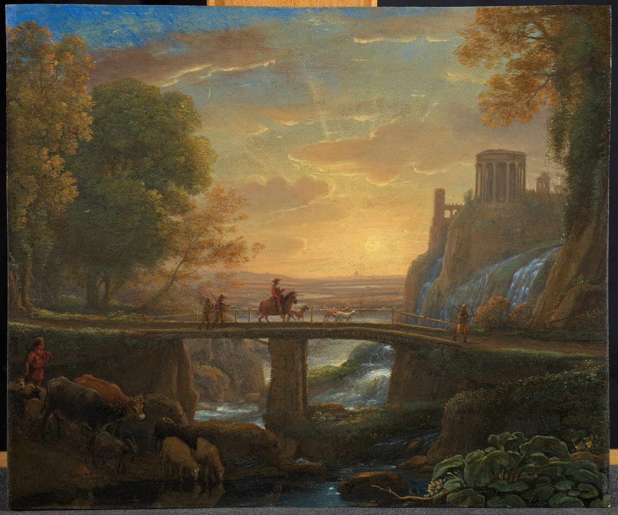 Landskap med en imaginär utsikt över Tivoli, 1642 (olja på koppar) av Claude Lorrain