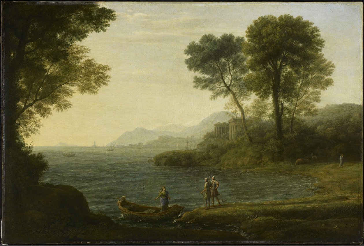 Ombordstigningen av Carlo och Ubaldo, 1667 av Claude Lorrain