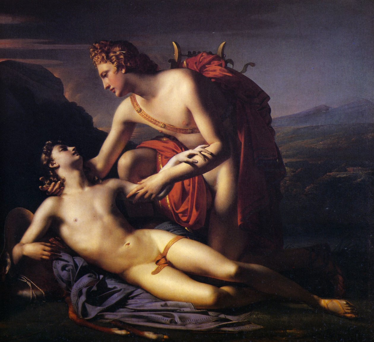 Apollo och Cyparissus, 1820 av Claude Marie Paul Dubufe