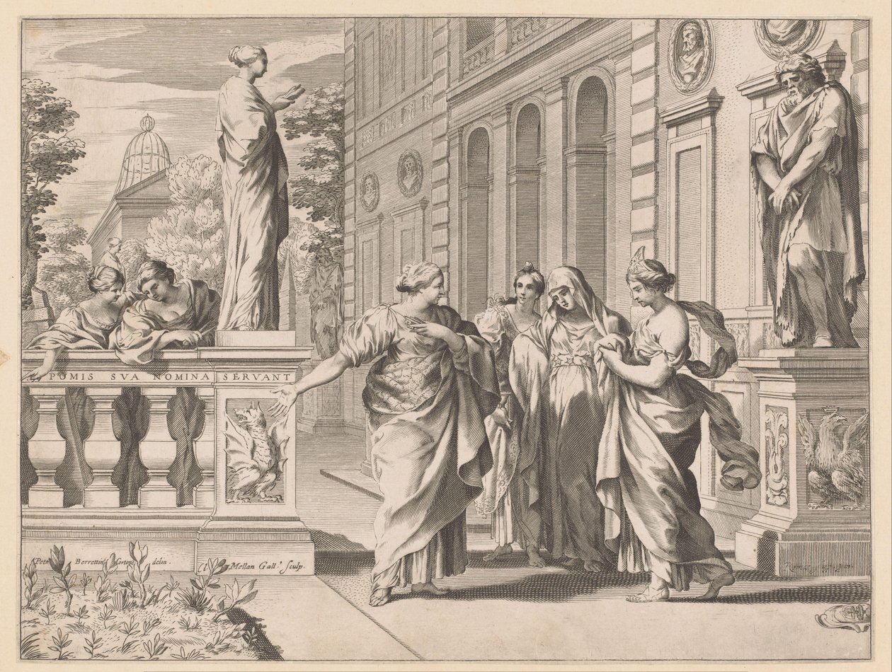 Allegori för att hedra Collegio Romano av Claude Mellan