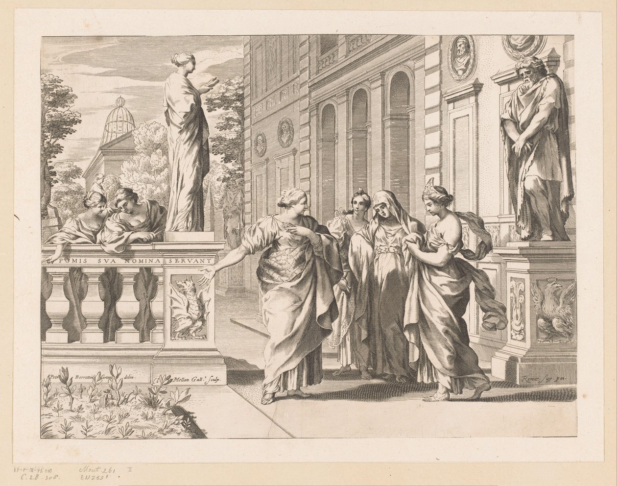 Allegori för att hedra Collegio Romano av Claude Mellan