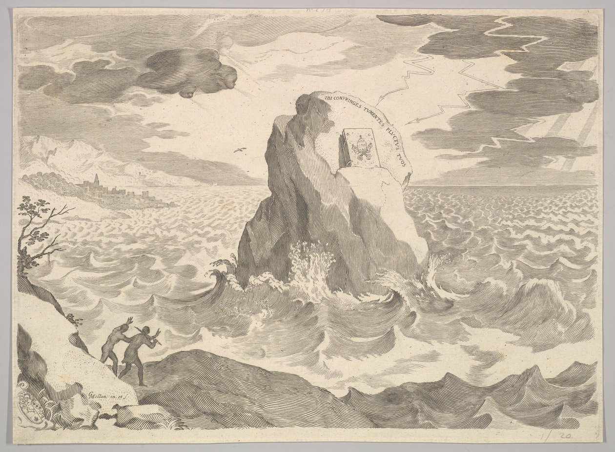 Allegory Against the Pelagian Heresy Allegory Against the Pelagian Heresy and Armo..., 1600-talet. av Claude Mellan