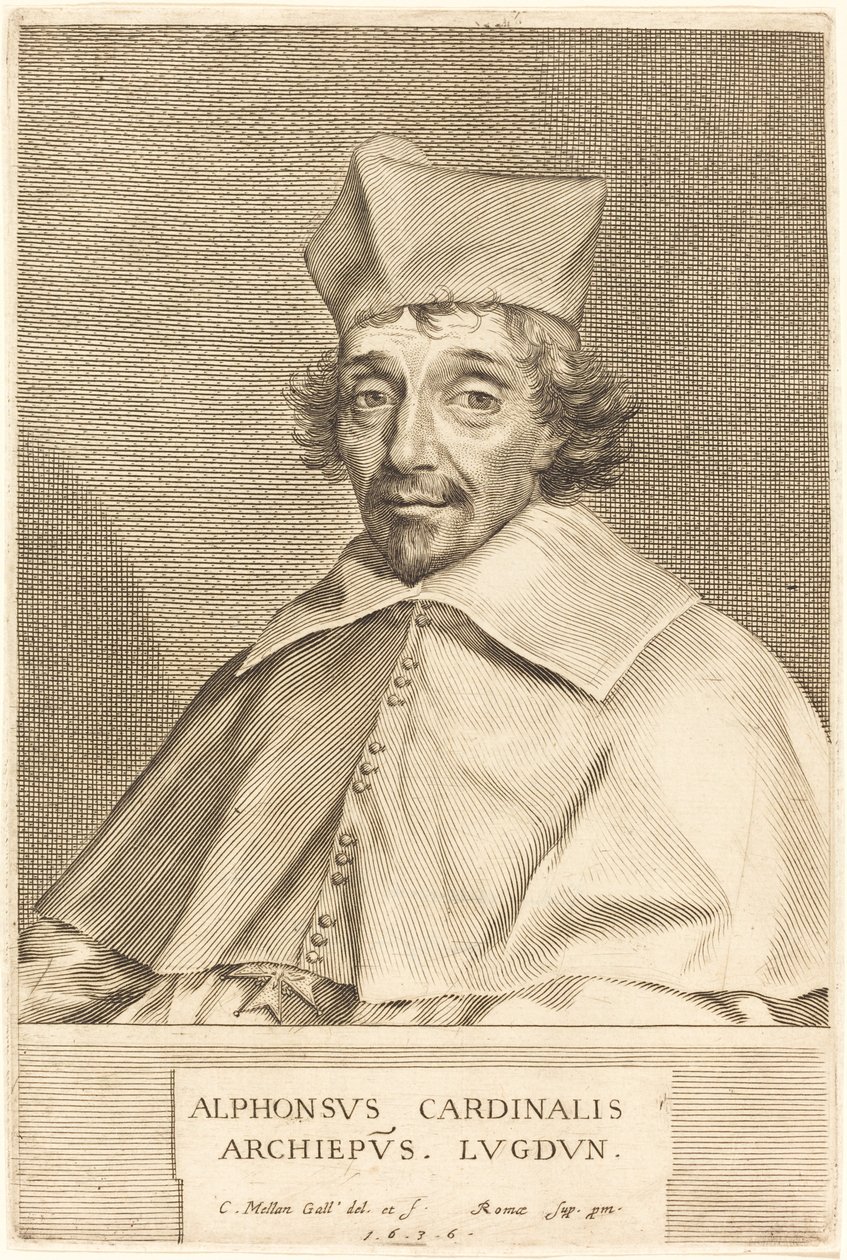 Alphonse du Plessis Richelieu, kardinal av Lyon av Claude Mellan