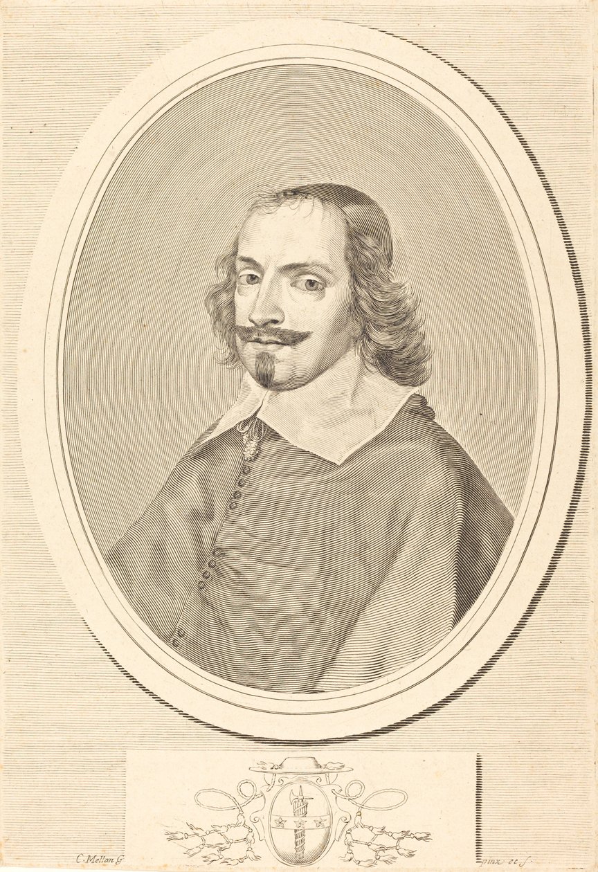 Kardinal Jules Mazarin av Claude Mellan