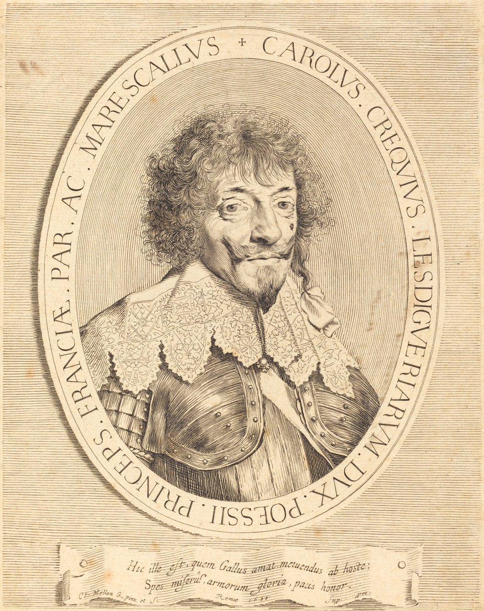 Charles I de Crequi, hertig av Lesdiguières av Claude Mellan