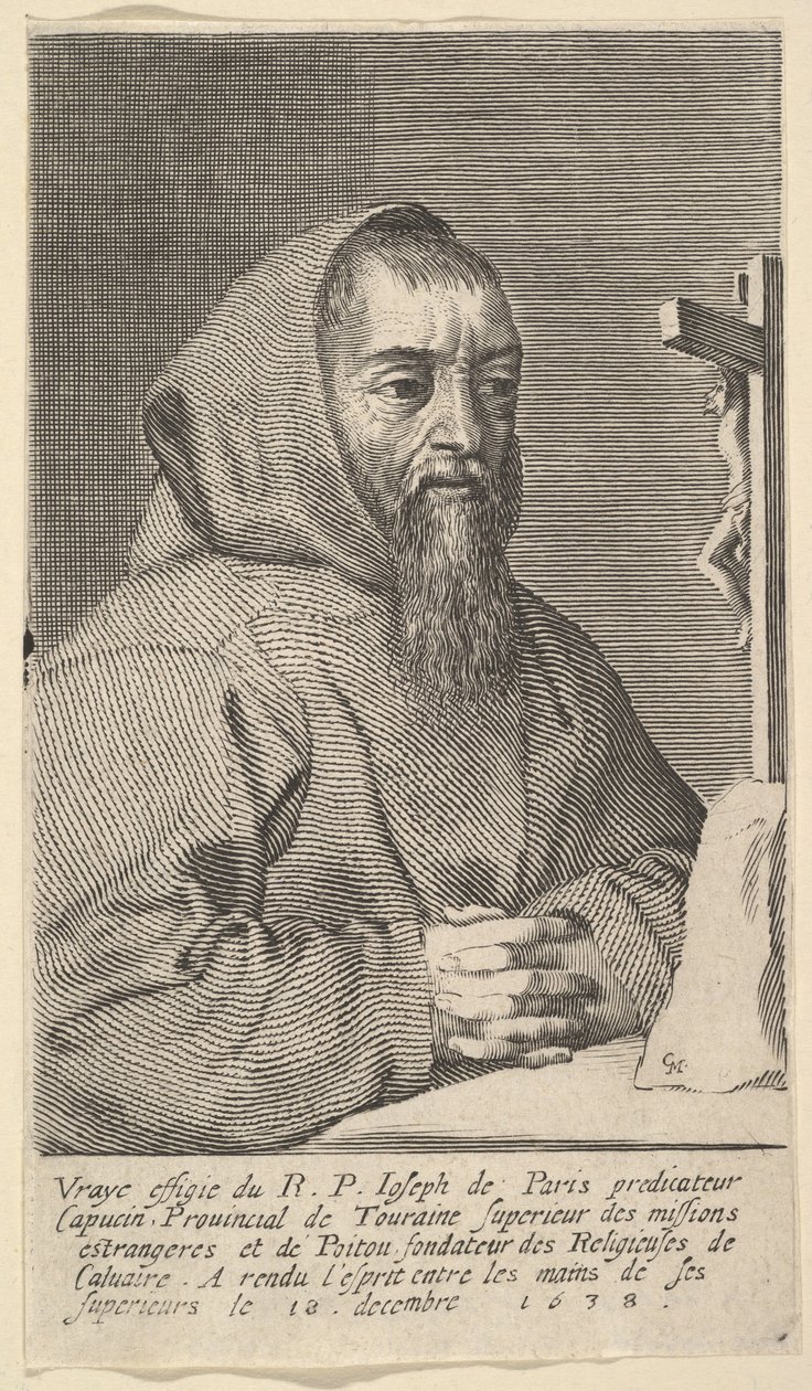 François Le Clerc Du Tremblay, känd som Fader Joseph, 1638. av Claude Mellan