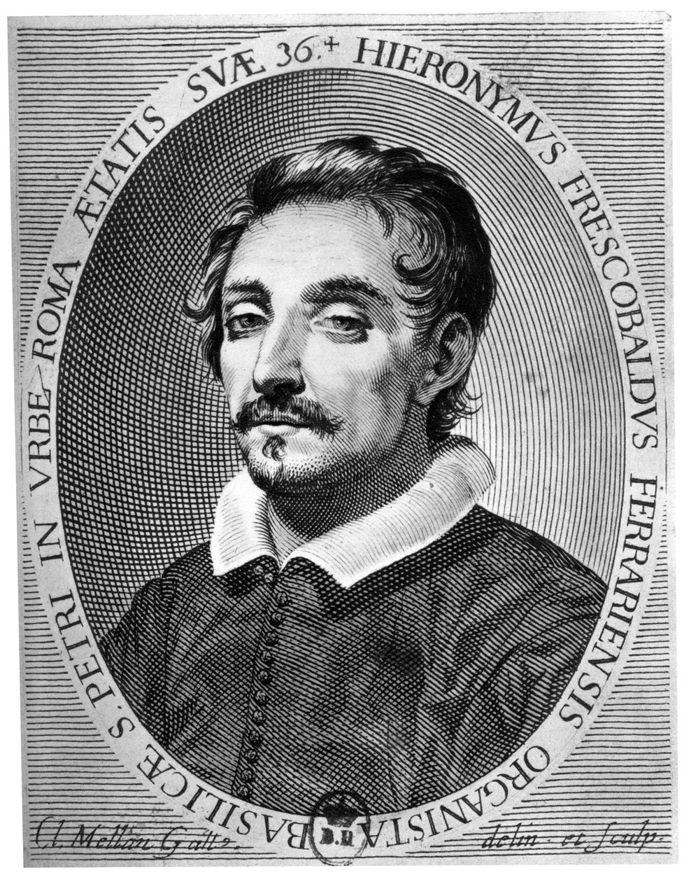 Girolamo Frescobaldi 1583 - 1643 var en musiker från Ferrara av Claude Mellan