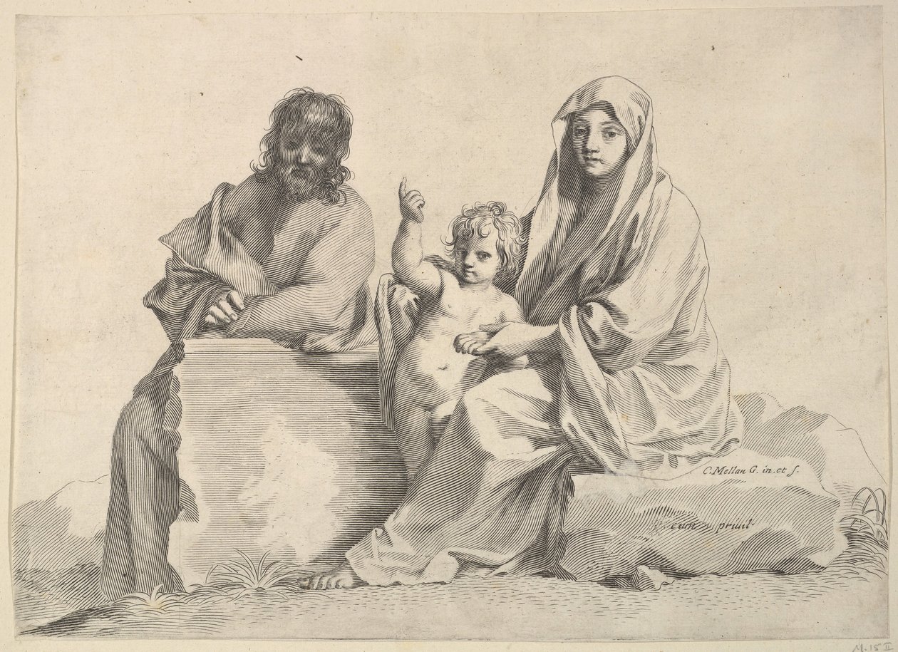 Helig familj. av Claude Mellan