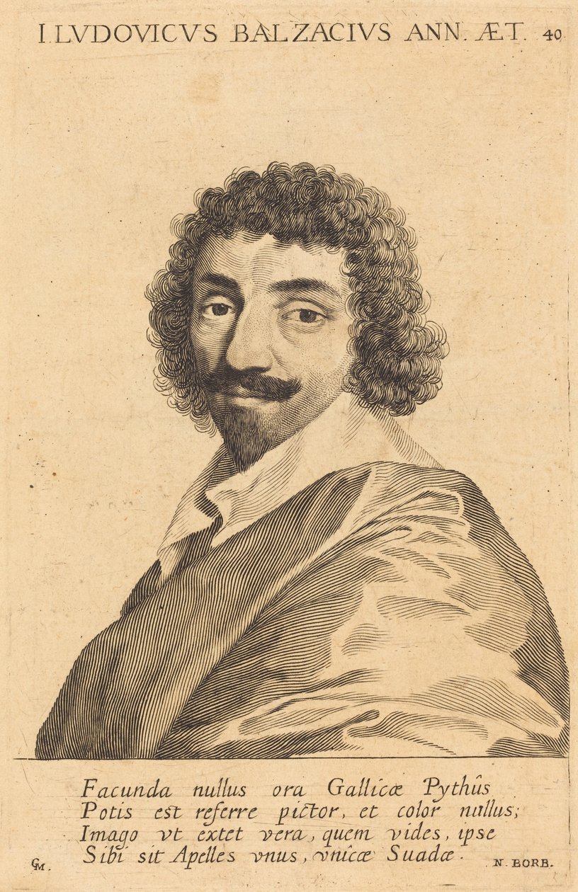 Jean-Louis Guez de Balzac av Claude Mellan