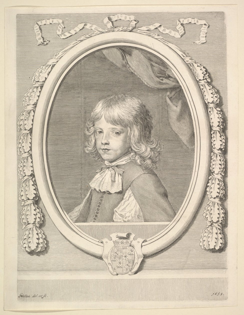 Louis-Joseph de Lorraine, hertig av Guise, som ett barn, 1659. av Claude Mellan