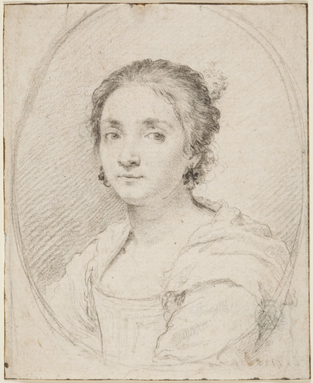Porträtt av Virginia de Vezzo da Velletri av Claude Mellan