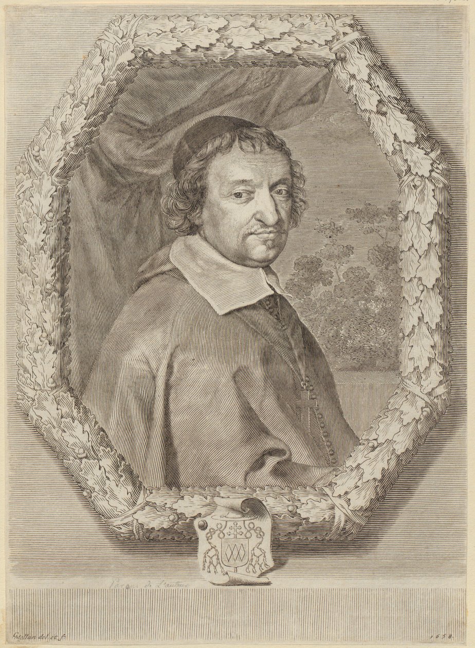 Porträtt av Victor Le Bouthillier av Claude Mellan