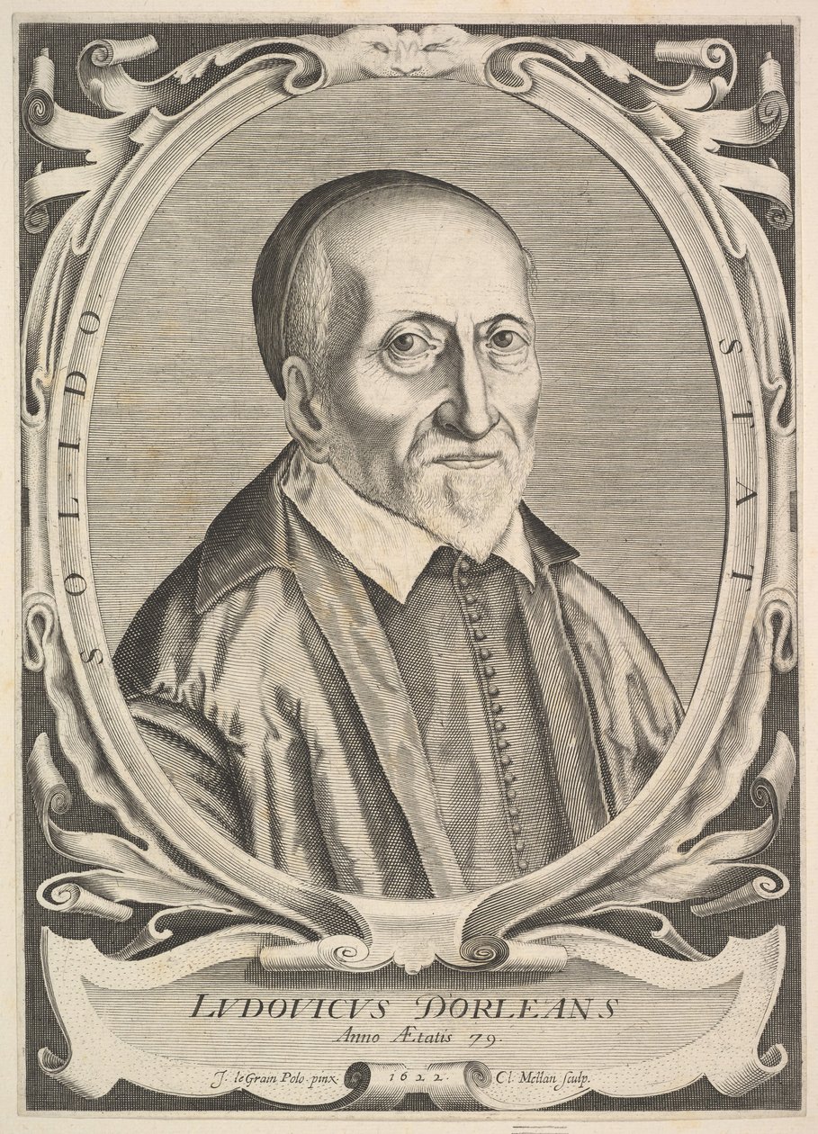 Porträtt av Louis dOrléans, 1622. av Claude Mellan