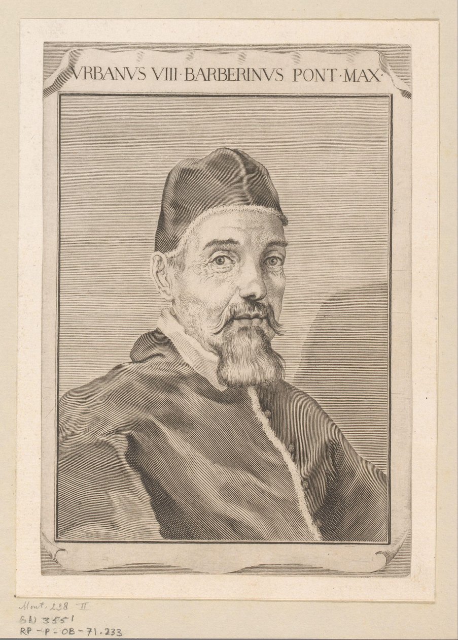 Porträtt av Urban VIII av Claude Mellan