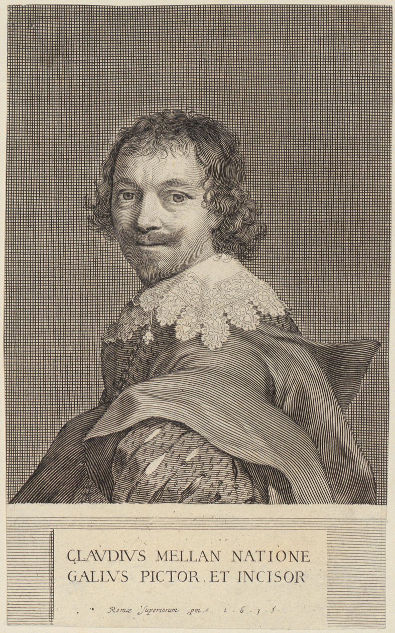 Självporträtt av Claude Mellan av Claude Mellan