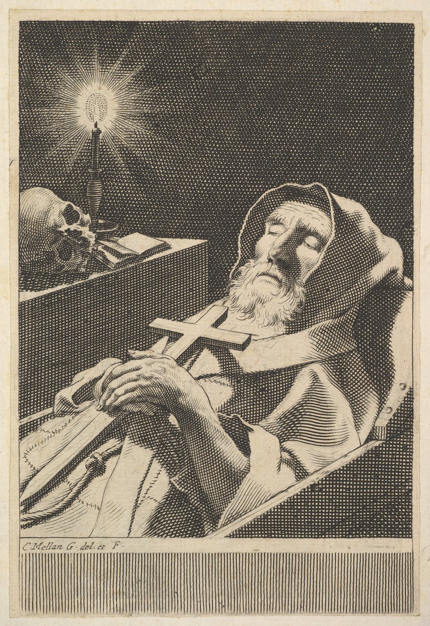 St Francis de Paul. av Claude Mellan
