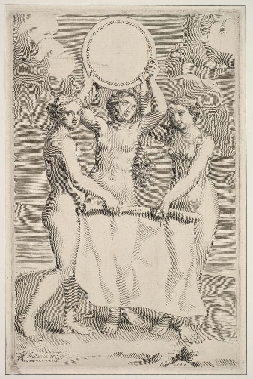 De tre nåderna, 1659. av Claude Mellan