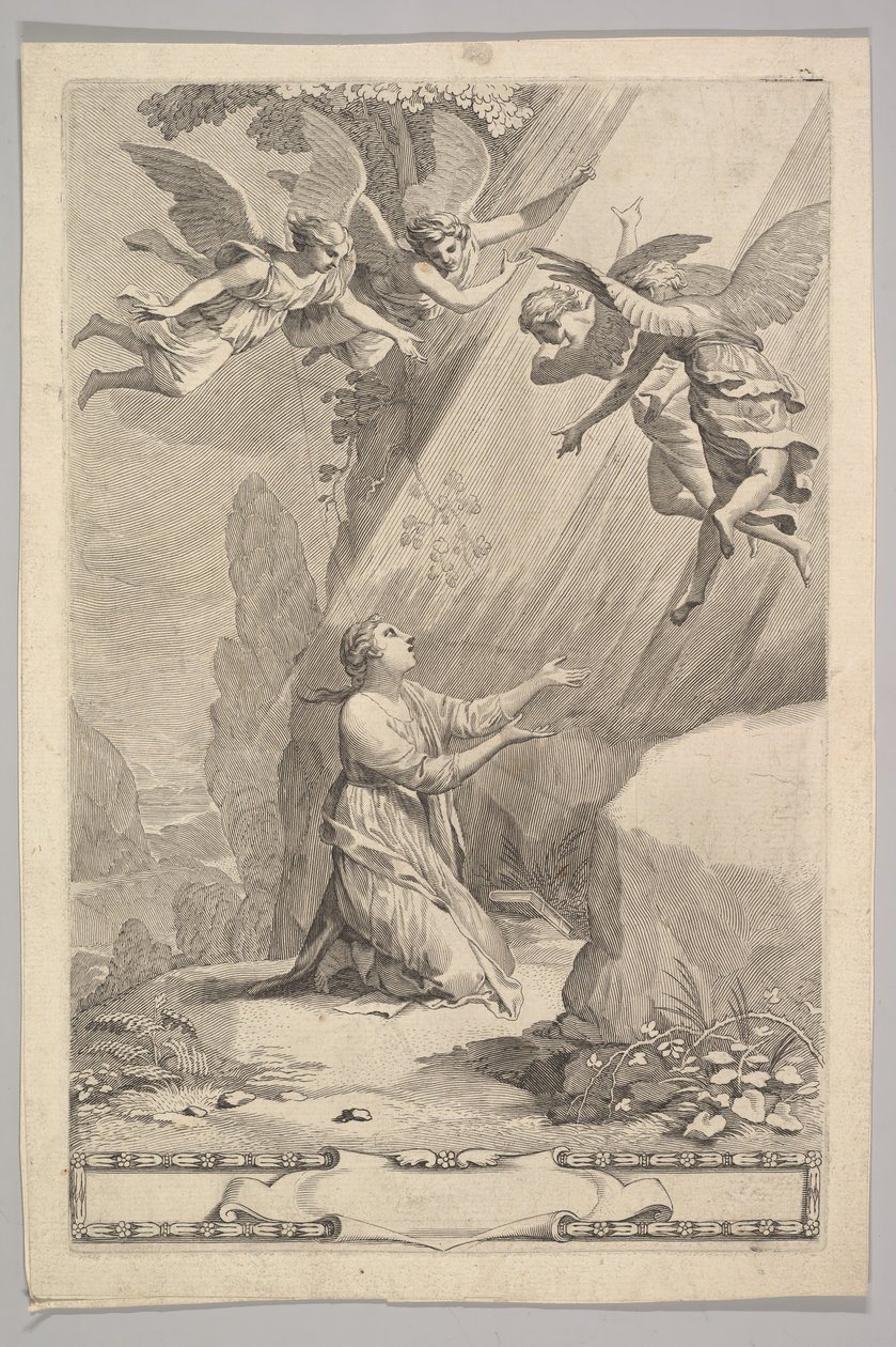 Titelsida för François de Sales, Introduction to the Devout Life, 1641. av Claude Mellan