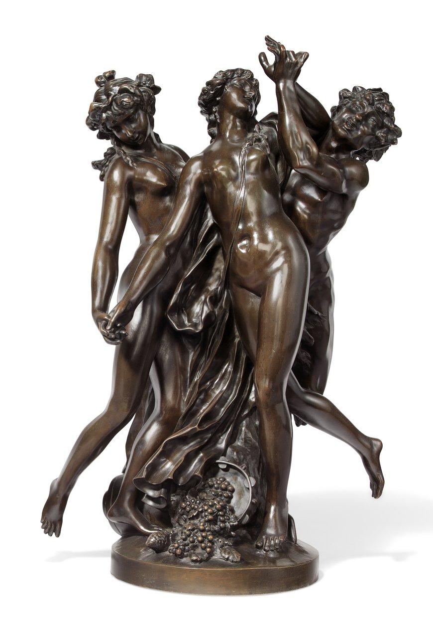 The Three Graces, ca 1860 (brons) av Claude Michel (after) Clodion