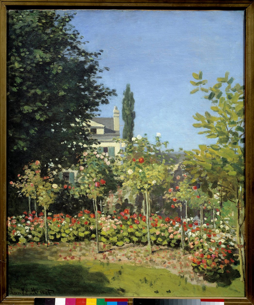 En blomsterträdgård i Sainte Adresse. Målning av Claude Monet (1840-1926) av Claude Monet
