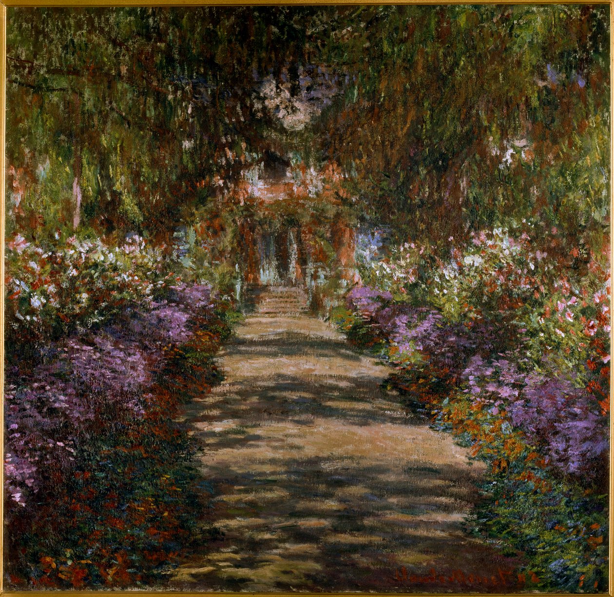 Allee i Givernys trädgård av Claude Monet