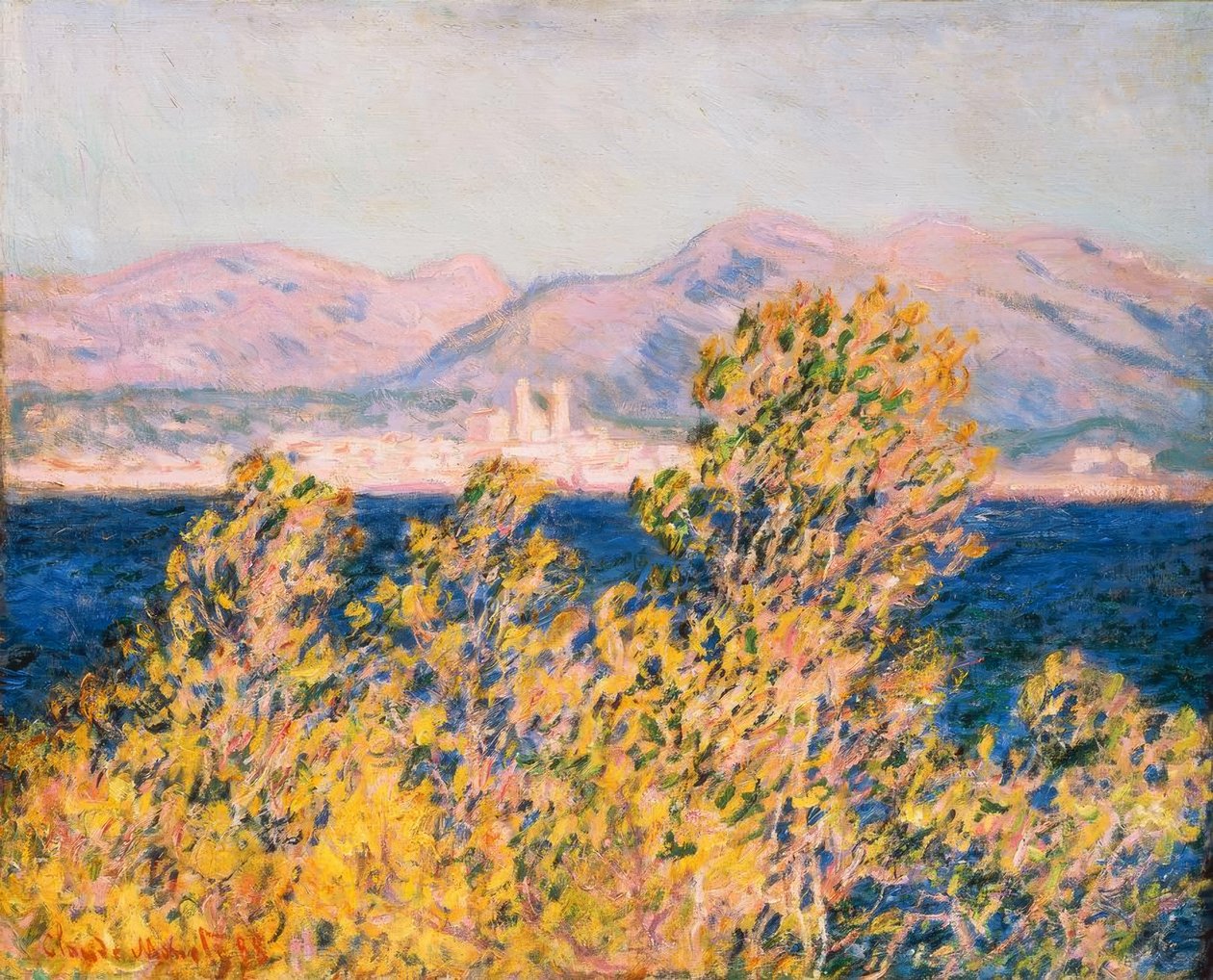 Antibes sett från Kapstaden av Claude Monet