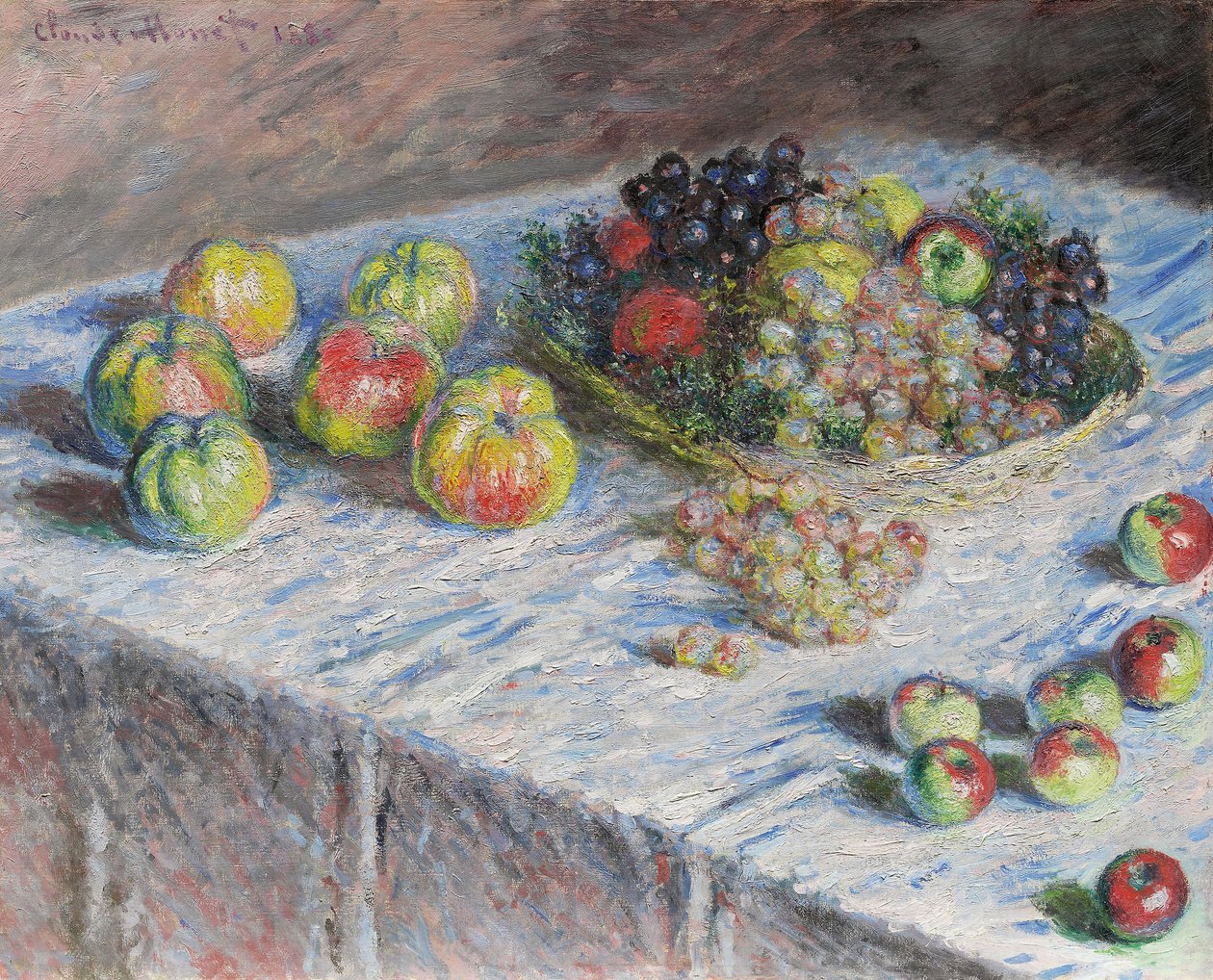Äpplen och vindruvor av Claude Monet